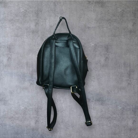 Juicy Couture Mini Backpack Black Faux Leather Gold Hardware New with Tags - Picture 3 of 8